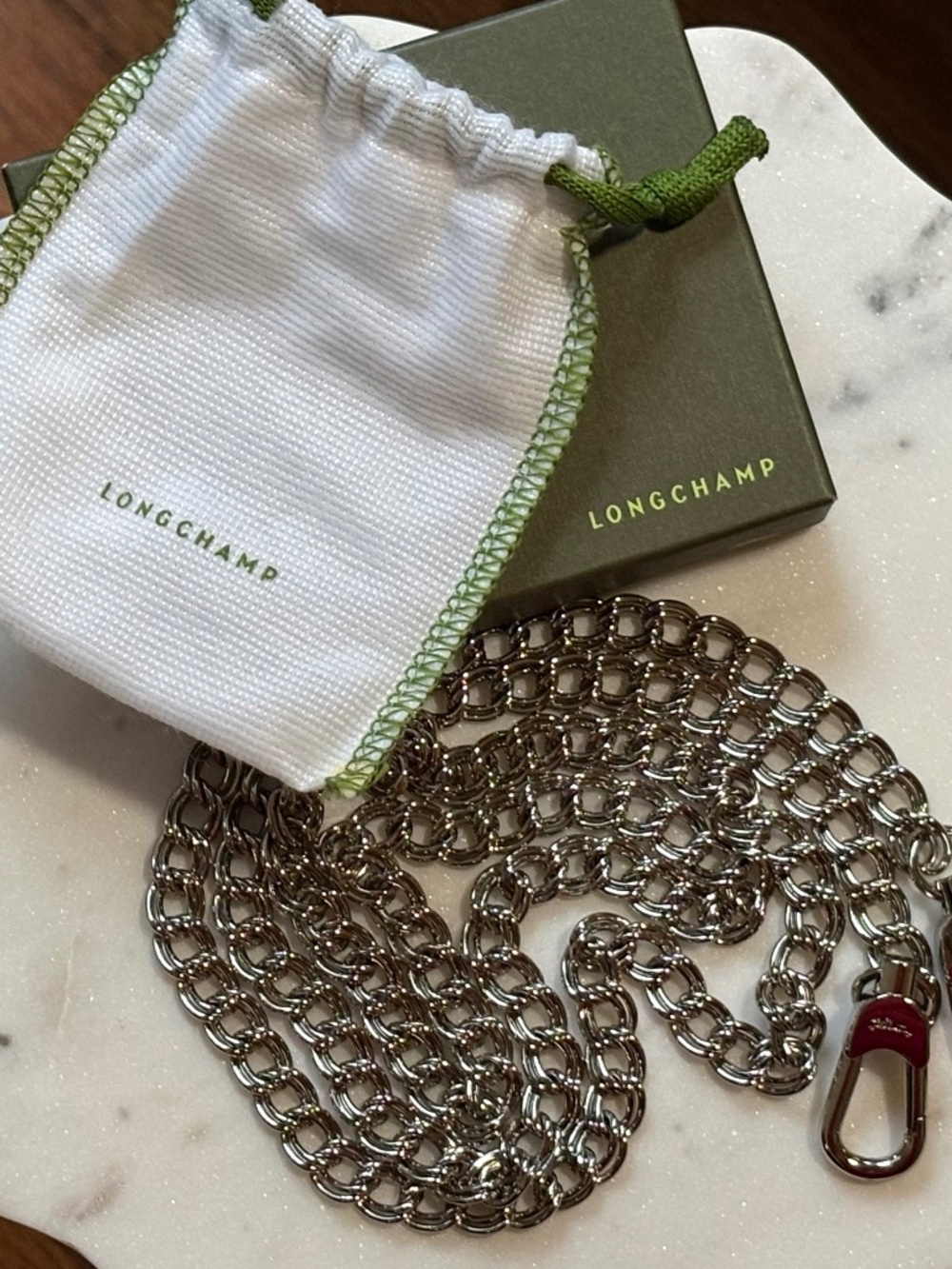 Longchamp Shoulder Strap (Autres Silver Brass)